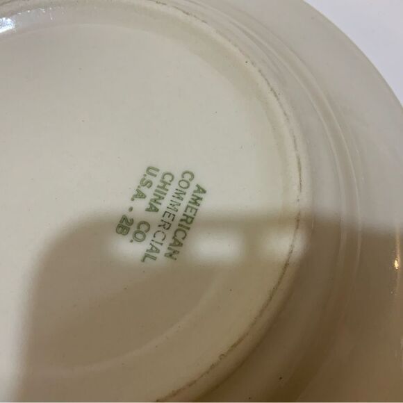 American Commercial China Co Vintage Restaurantware appetizer plates set 4 - Picture 7 of 7